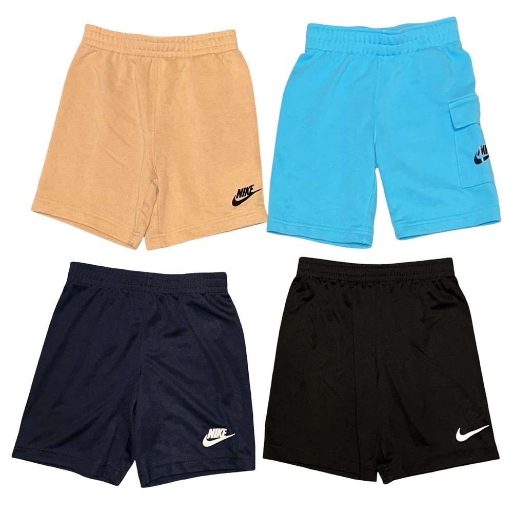 Nike Boys Shorts Size 6 Dri-FIT Club Fleece Lot of 4 Athletic Casual Swoosh Logo